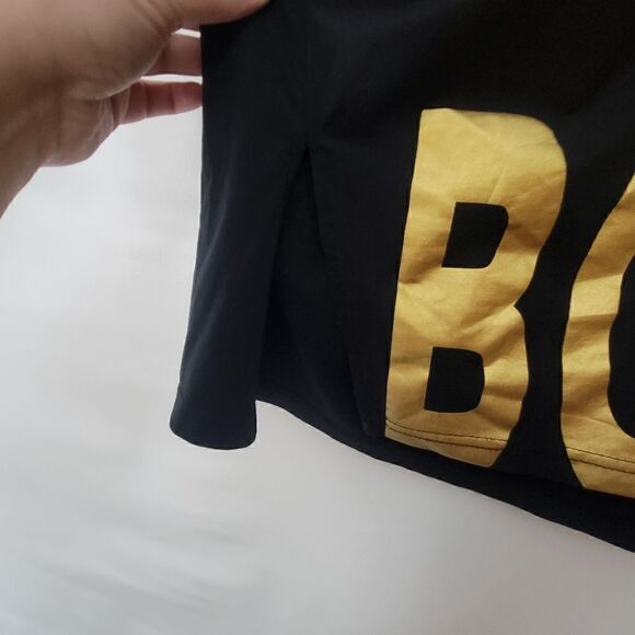 Boy London Oversized OS Unisex Batwing Tee Gold & Black - Picture 9 of 16
